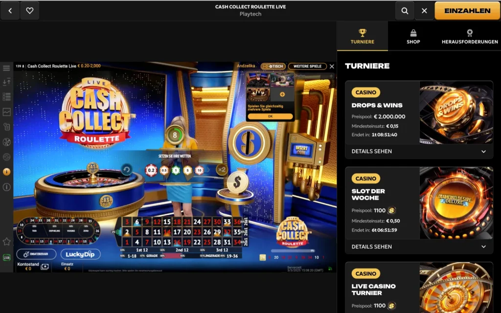 Spinsy Casino Live-Roulette